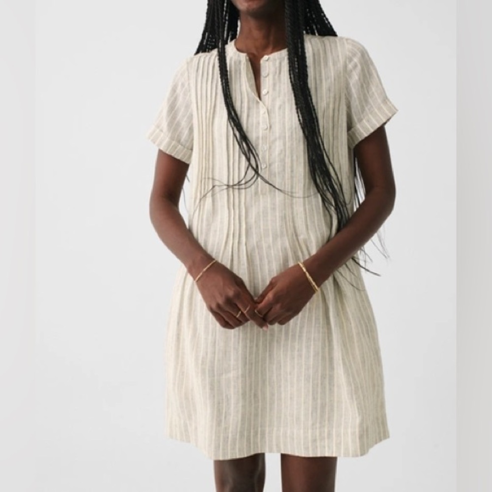 Faherty Gemina Dress in Washed Black Sierra Stripe! NWT! Size XXS